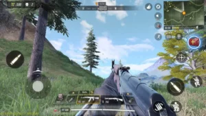 Open-world map view in a game like PUBG